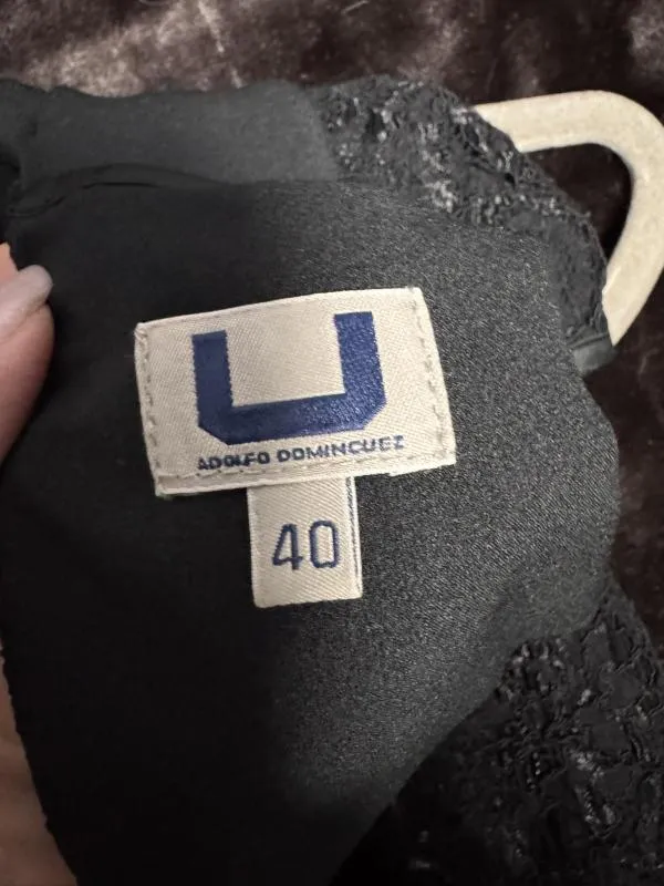 Rochie de seară ADOLFO DOMINGUEZ EU 40 | Negru, Mini, Bretele subțiri, Cu decupaje, Vâscoză - Image 4