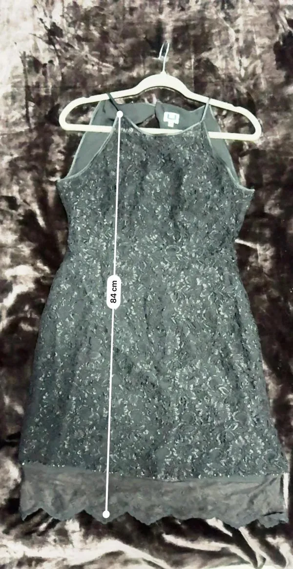 Rochie de seară ADOLFO DOMINGUEZ EU 40 | Negru, Mini, Bretele subțiri, Cu decupaje, Vâscoză - Image 7