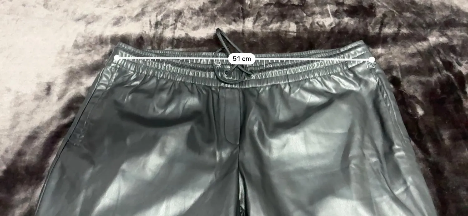 Pantaloni Maxi Blue EU 48 | Negru, Lungi, Talie înaltă, Wide Leg fit, Clasici Casual, Poliester - Image 7