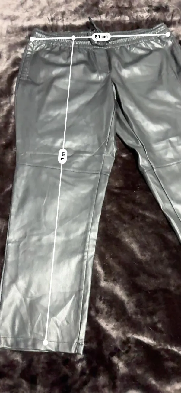 Pantaloni Maxi Blue EU 48 | Negru, Lungi, Talie înaltă, Wide Leg fit, Clasici Casual, Poliester - Image 8
