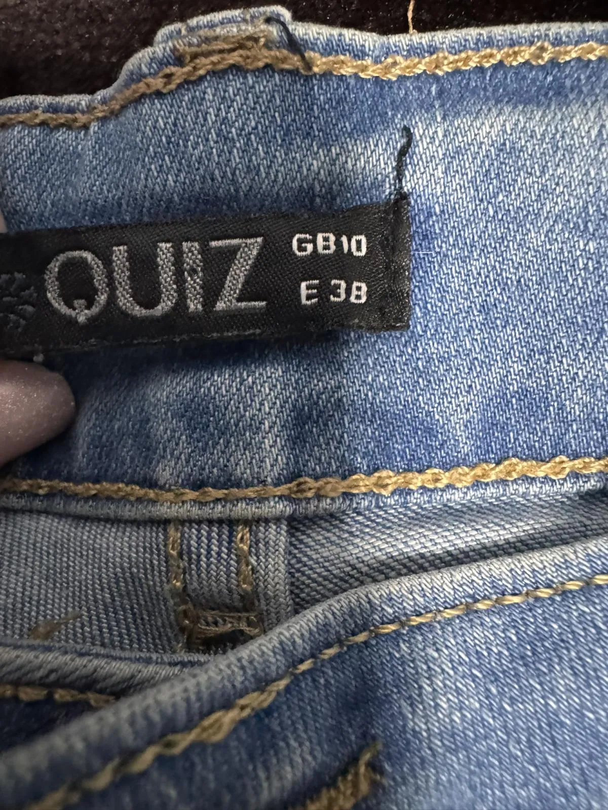 Blugi QUIZ EU 38 | Albastru, Lungi, Talie înaltă, Skinny fit, Denim - Image 5