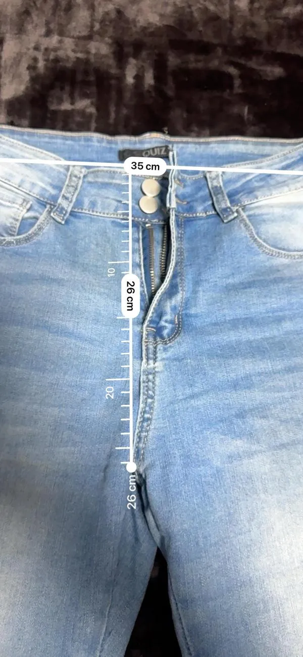 Blugi QUIZ EU 38 | Albastru, Lungi, Talie înaltă, Skinny fit, Denim - Image 7