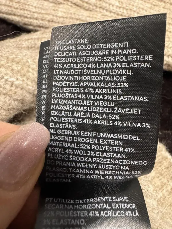Rochie mulată H&M EU 36 | Bej, Mini, Mânecă lungă, Acrilic - Image 9