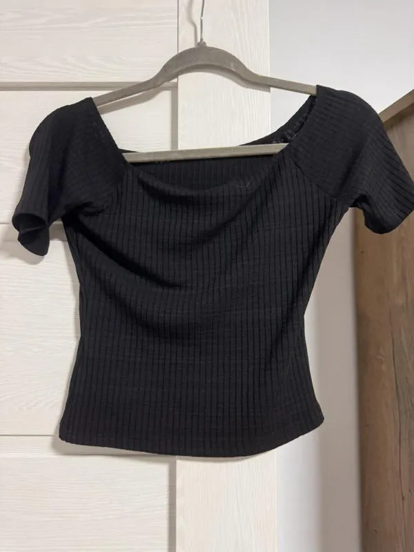 Top cropped Only EU 38 | Negru, Cropped (Scurt), Mânecă scurtă, Poliester - Image 3