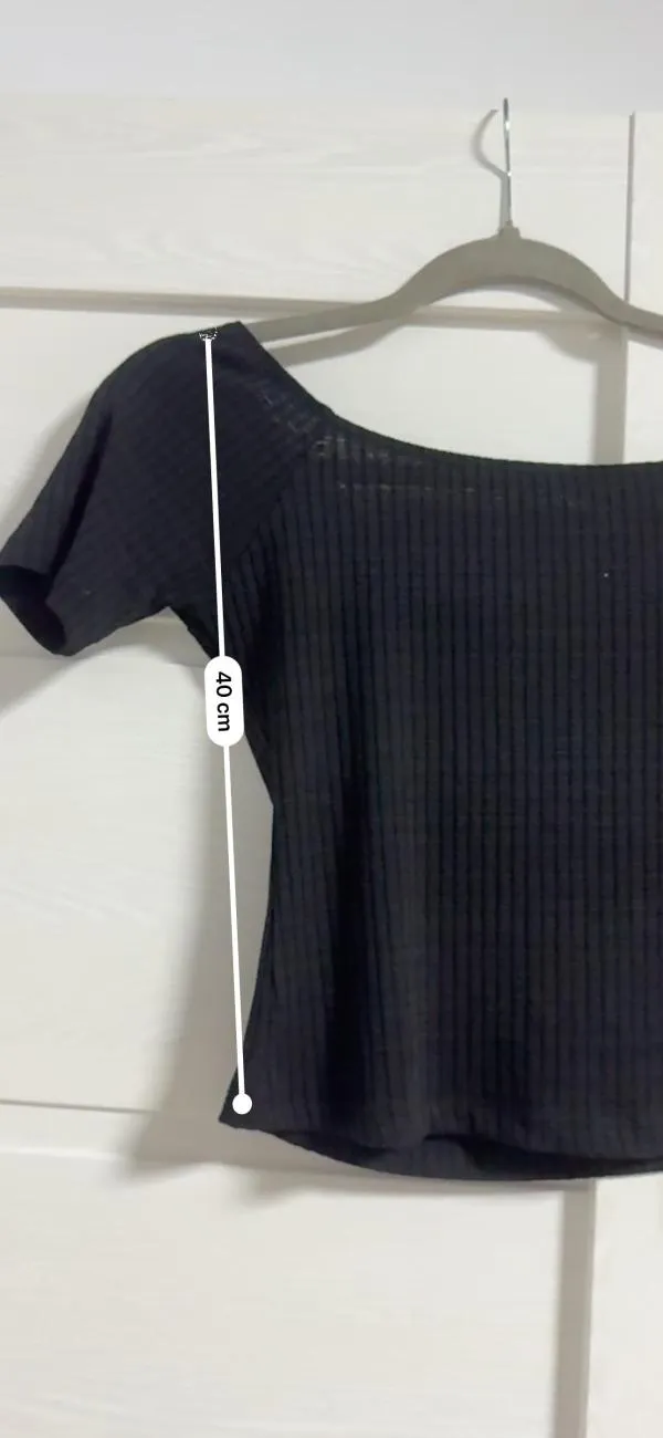 Top cropped Only EU 38 | Negru, Cropped (Scurt), Mânecă scurtă, Poliester - Image 5