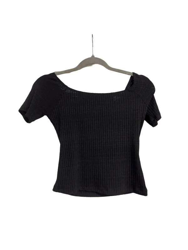 Top cropped Only EU 38 | Negru, Cropped (Scurt), Mânecă scurtă, Poliester
