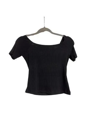 Top cropped Only EU 38 | Negru, Cropped (Scurt), Mânecă scurtă, Poliester