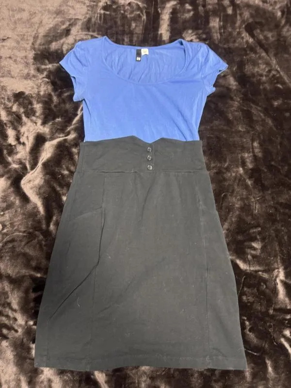 Rochie office H&M EU 36 | Albastru, Mini, Mânecă scurtă, Elastan - Image 2