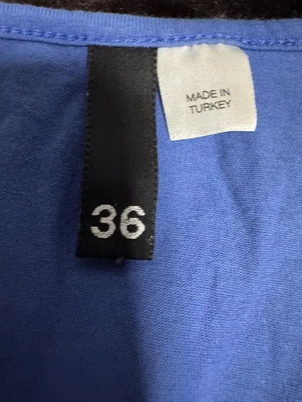 Rochie office H&M EU 36 | Albastru, Mini, Mânecă scurtă, Elastan - Image 4
