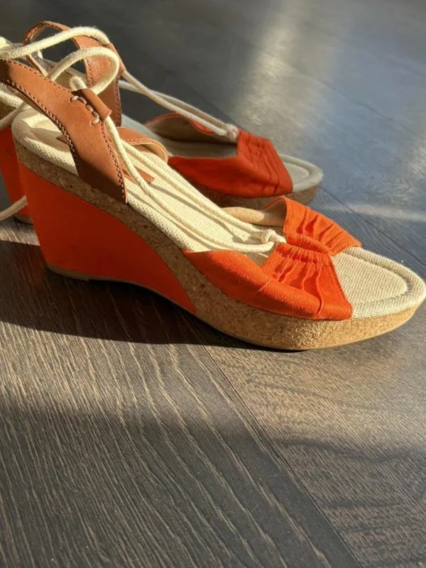 Sandale Marc O'Polo EU 38.5 | Portocaliu, Pânză - Image 2
