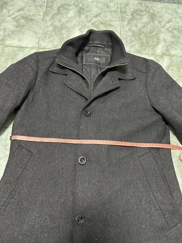 Palton de lână Hugo Boss M | Negru, Fără glugă, Lână - Image 6