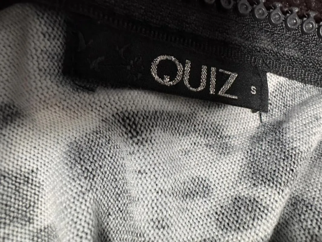 Bluză QUIZ EU 36 | Bej, Normal, Mânecă lungă, Animal print, Design asimetric, Poliester - Image 6