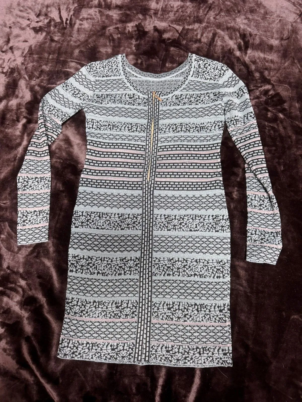 Rochie mulată SOKY&SOKA EU 36 | Turcoaz, Mini, Mânecă lungă, Dantelă, Vâscoză - Image 11