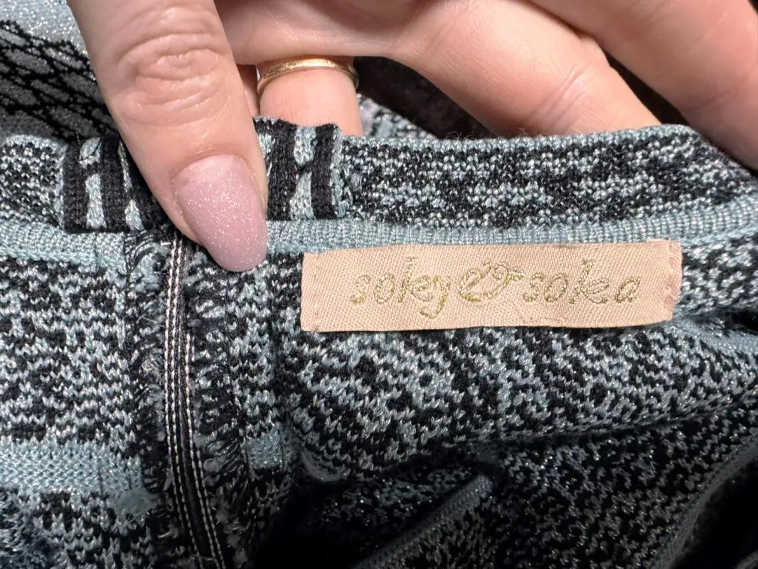 Rochie mulată SOKY&SOKA EU 36 | Turcoaz, Mini, Mânecă lungă, Dantelă, Vâscoză - Image 6