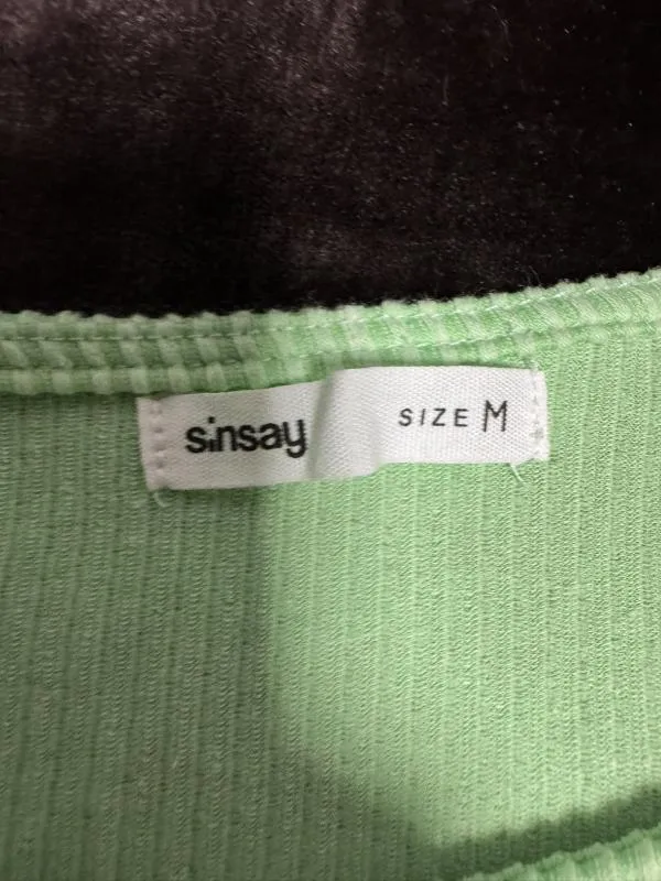 Rochie casual Sinsay EU 36 | Verde lime, Mini, Mânecă lungă, Cu decupaje, Poliester - Image 5