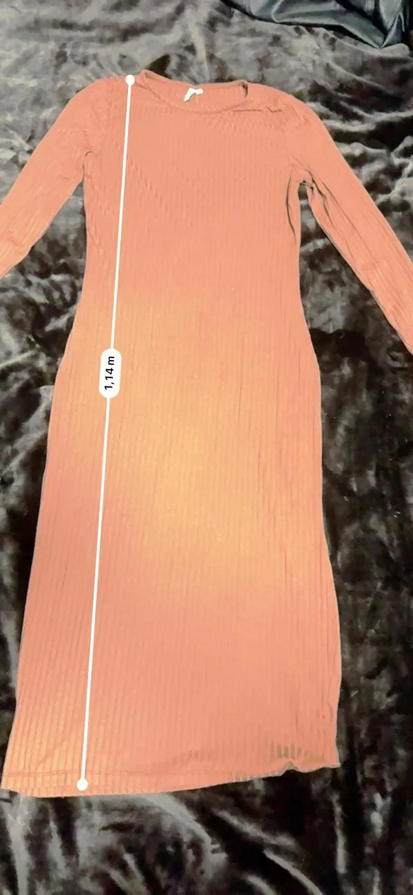 Rochie mulată NLY Trend EU 38 | Maro, Midi, Mânecă lungă, Poliester - Image 7