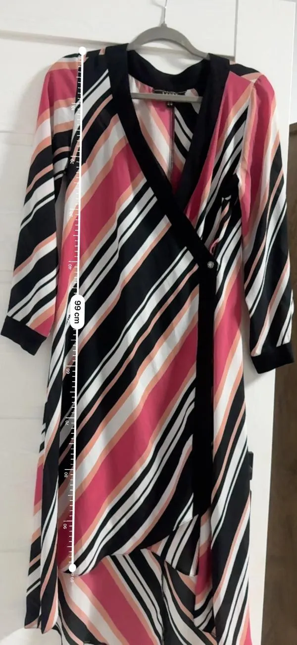 Rochie casual Lipsy London EU 38 | Multicolor, Midi, Mânecă lungă, Dungi, Design asimetric, Poliester - Image 8