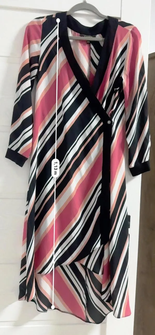 Rochie casual Lipsy London EU 38 | Multicolor, Midi, Mânecă lungă, Dungi, Design asimetric, Poliester - Image 9