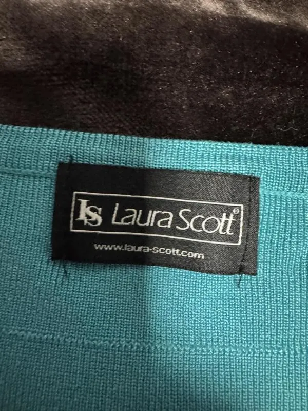 Rochie casual LAURA SCOTT EU 38 | Bleu, Mini, Mânecă scurtă, Acrilic - Image 4