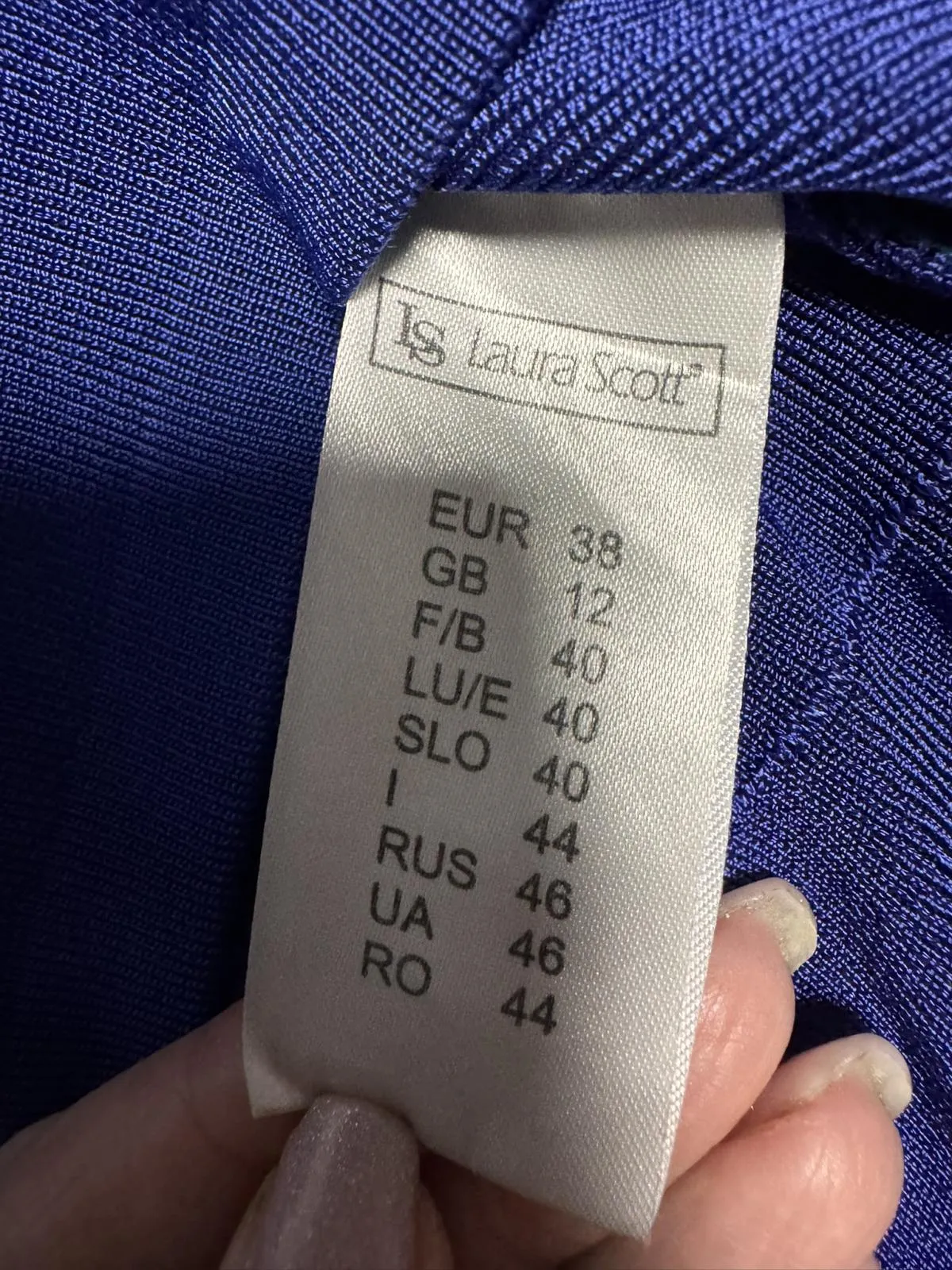 Rochie casual LAURA SCOTT EU 38 | Bleu, Mini, Mânecă scurtă, Acrilic - Image 5