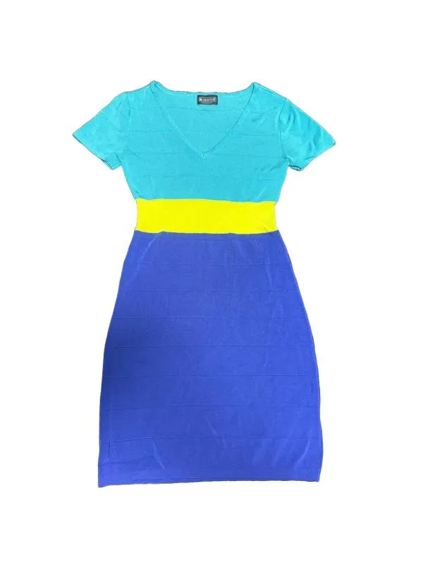 Rochie casual LAURA SCOTT EU 38 | Bleu, Mini, Mânecă scurtă, Acrilic