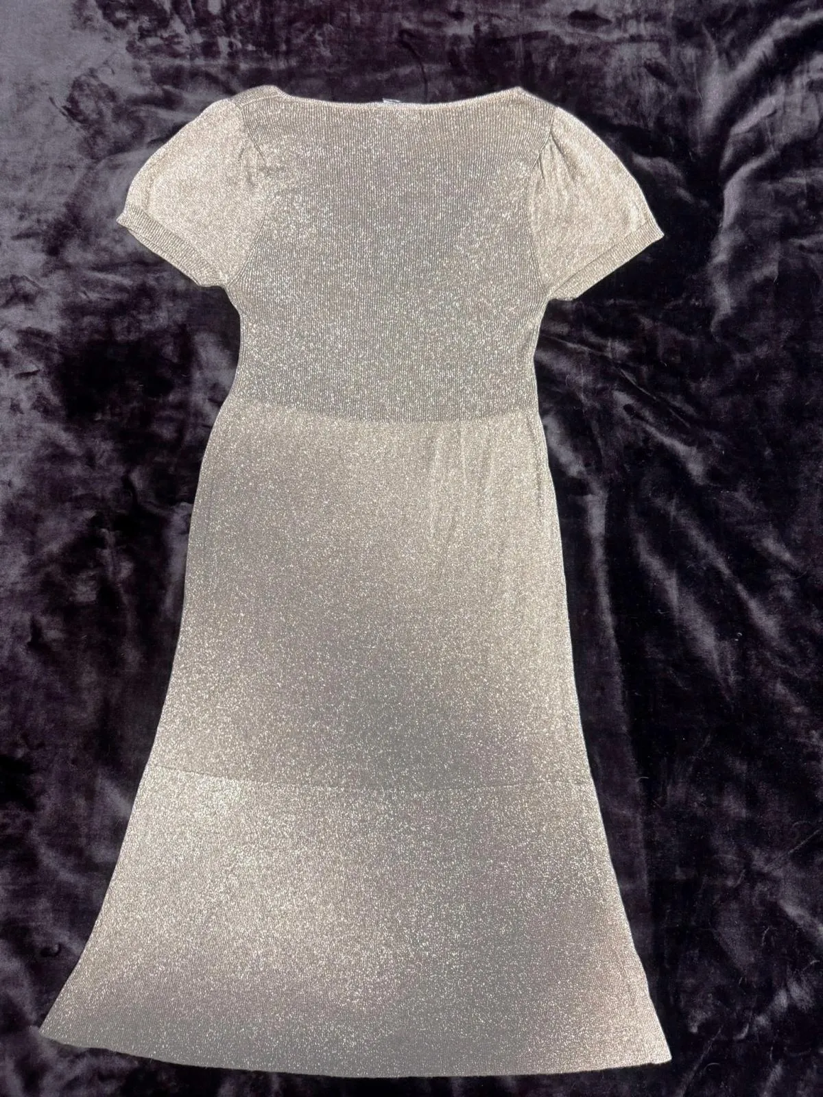 Rochie casual Mango EU 38 | Auriu, Midi, Mânecă scurtă, Acrilic - Image 3