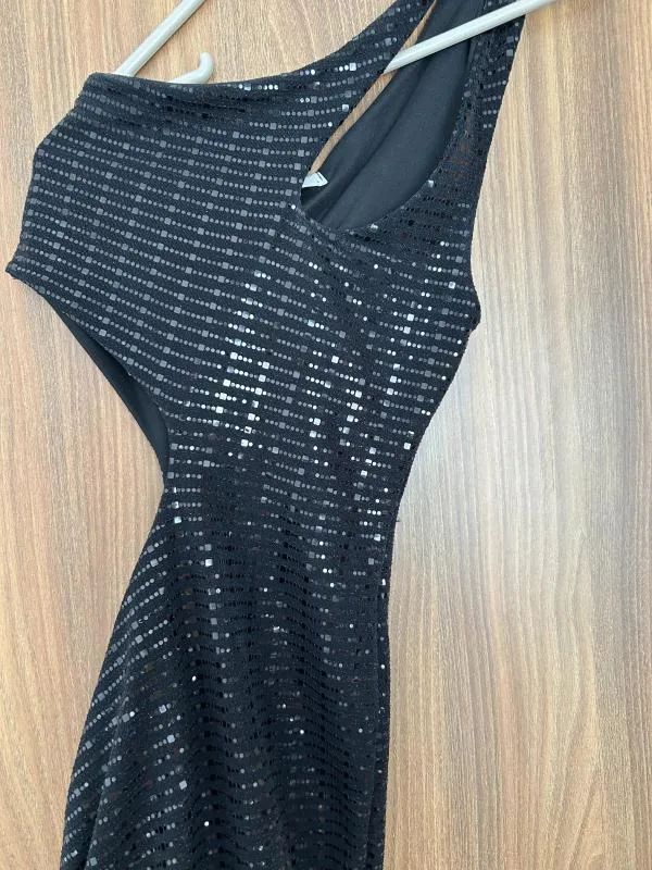 Rochie de seară Sisters Point EU 36 | Negru, Mini, Bretele după gât - Image 4