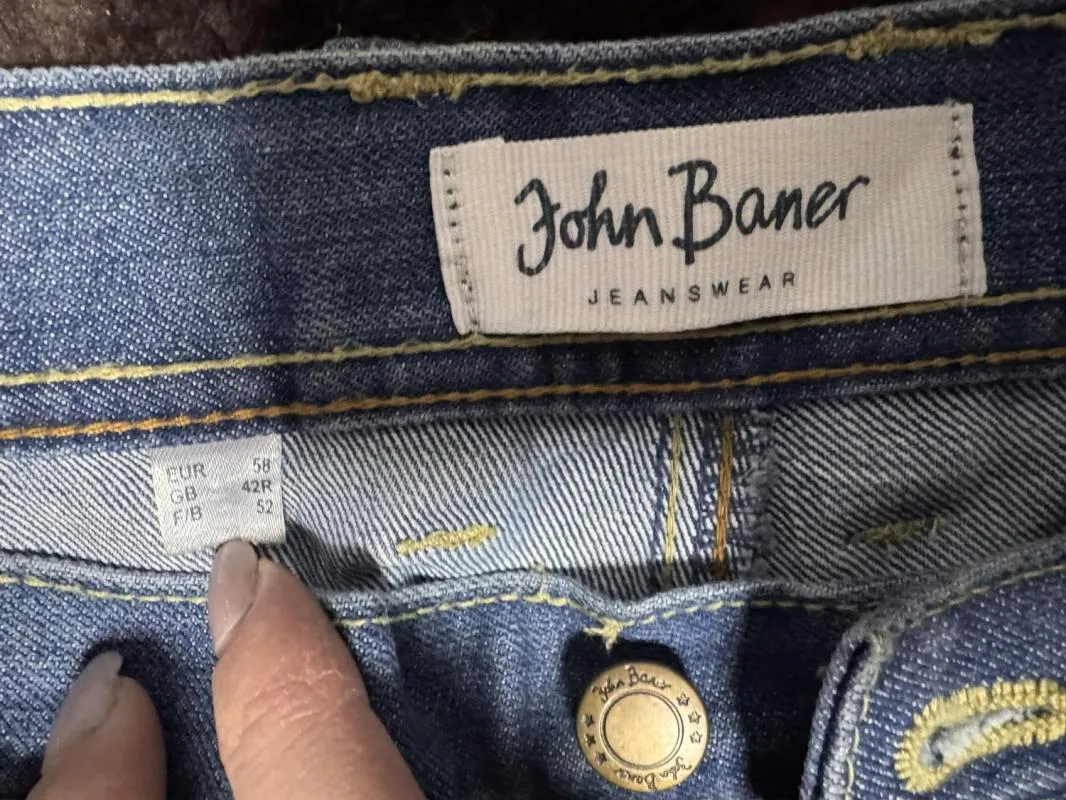 Blugi JOHN BANER XXL | Albastru, Talie medie, Straight (Drepți) fit, Bumbac - Image 5