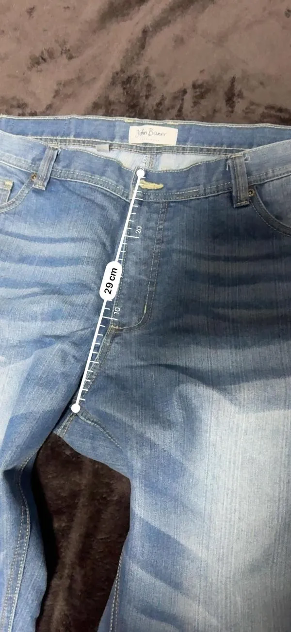 Blugi JOHN BANER XXL | Albastru, Talie medie, Straight (Drepți) fit, Bumbac - Image 8