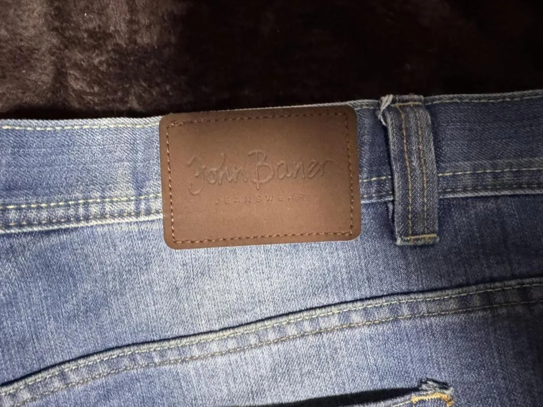 Blugi JOHN BANER XXL | Albastru, Talie medie, Straight (Drepți) fit, Bumbac - Image 4