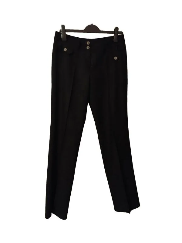 Pantaloni House of Art M | Negru, Lungi, Straight (Drepți) fit, Vâscoză