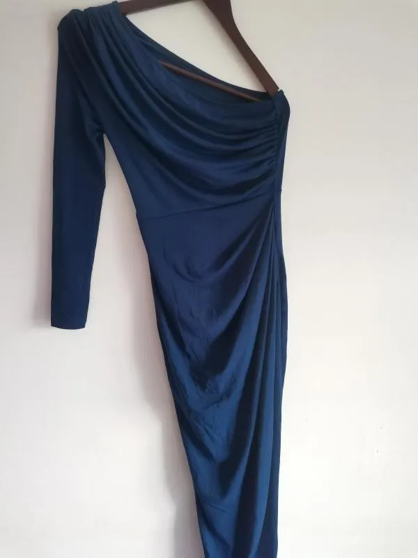 Rochie de seară Shein XS | Albastru, Maxi, Pe un umăr - Image 8