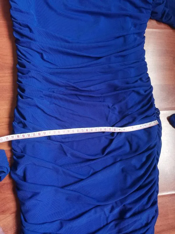 Rochie de seară Shein S | Albastru, Maxi, Cu umerii goi - Image 4