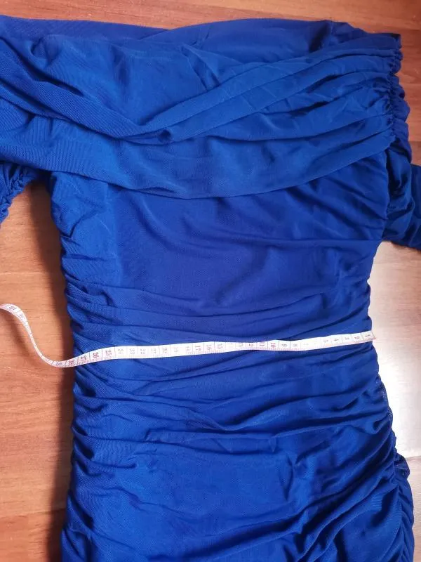 Rochie de seară Shein S | Albastru, Maxi, Cu umerii goi - Image 5