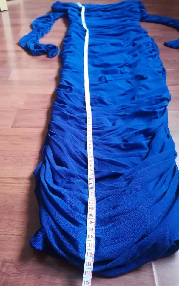Rochie de seară Shein S | Albastru, Maxi, Cu umerii goi - Image 6