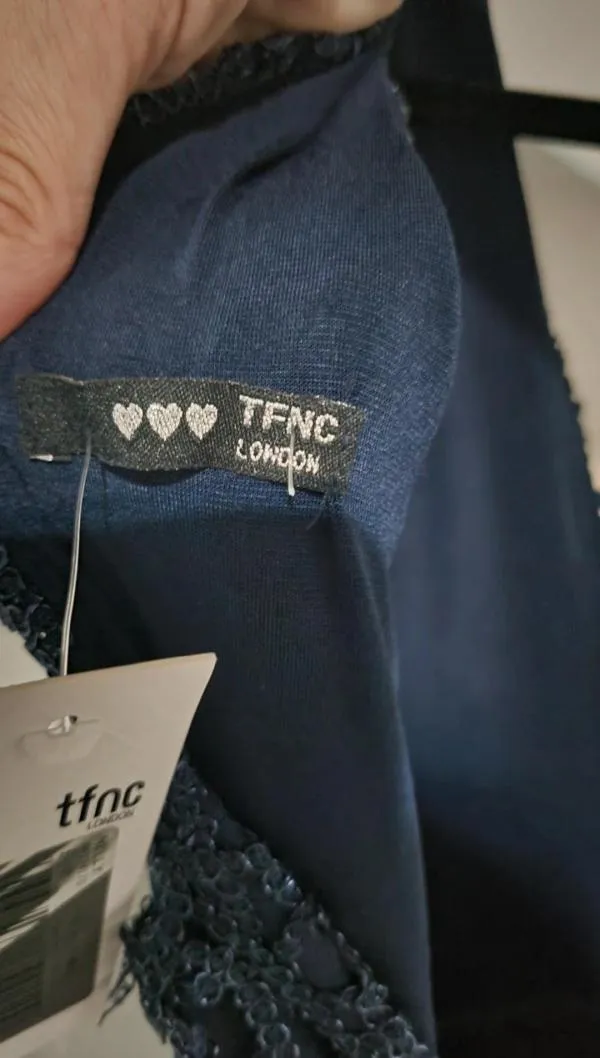 Rochie de seară TFNC London EU 36 | Bleumarin, Maxi, Fără mâneci, Paiete - Image 8
