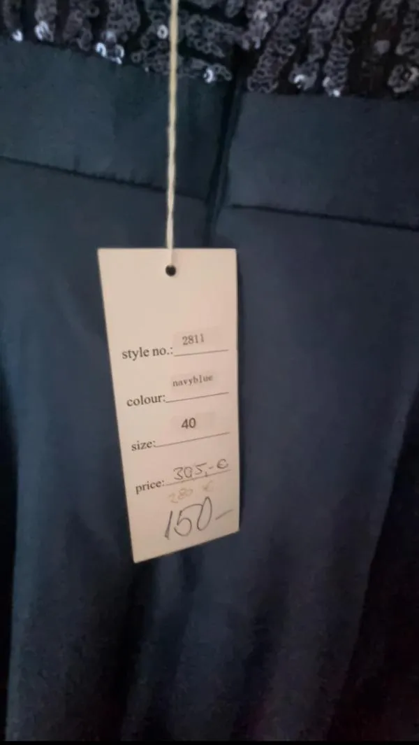 Rochie de seară Luxuar Limited EU 42 | Bleumarin, Maxi, Fără mâneci, Paiete - Image 10