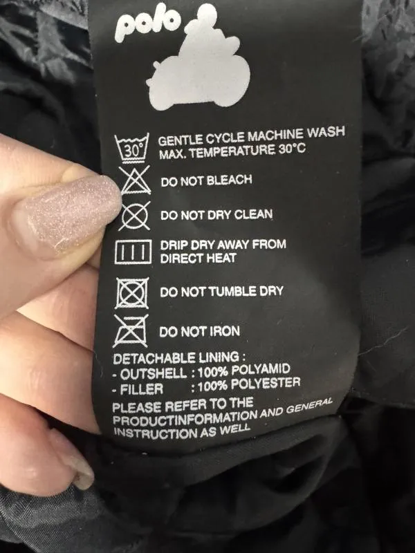 Costum moto damă POLO-TEX EU 38 | Negru, Logo, Poliamidă - Image 9