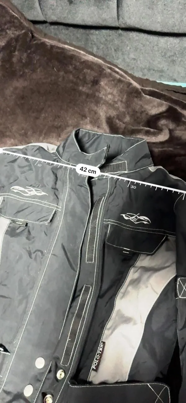 Costum moto damă POLO-TEX EU 38 | Negru, Logo, Poliamidă - Image 10