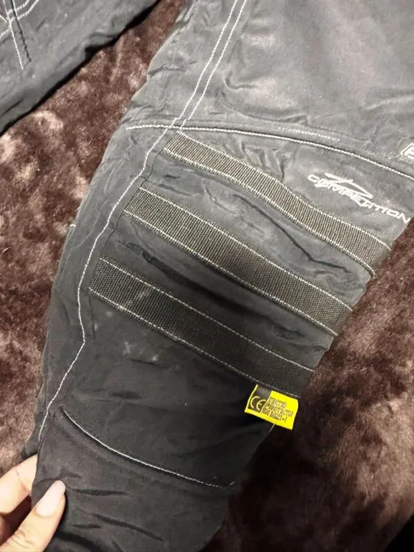 Costum moto damă POLO-TEX EU 38 | Negru, Logo, Poliamidă - Image 4