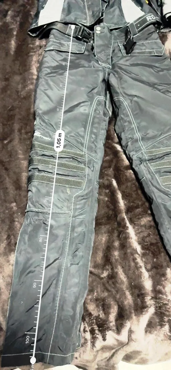 Costum moto damă POLO-TEX EU 38 | Negru, Logo, Poliamidă - Image 12