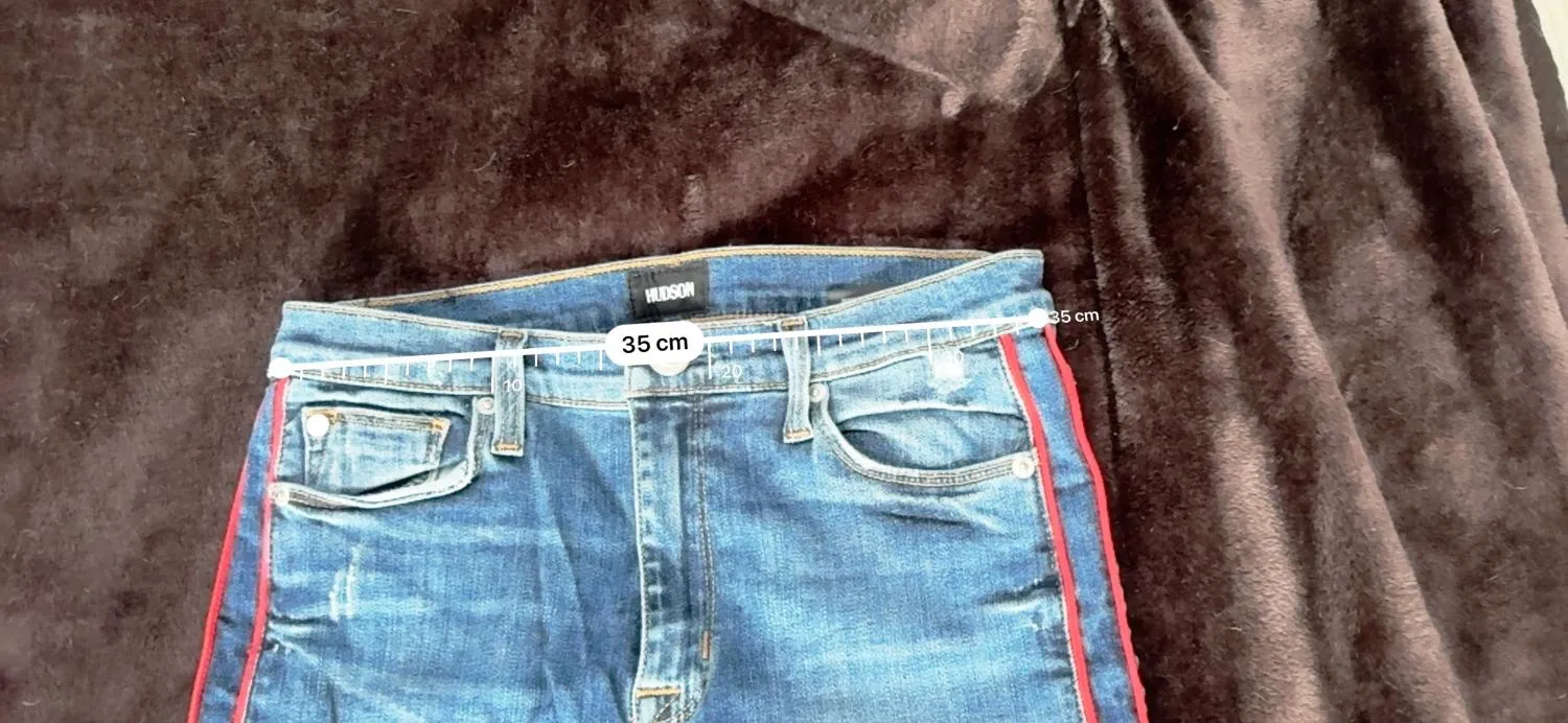 Blugi HUDSON EU 38 | Albastru, Lungi, Talie înaltă, Tapered (Conici) fit, Bumbac - Image 6