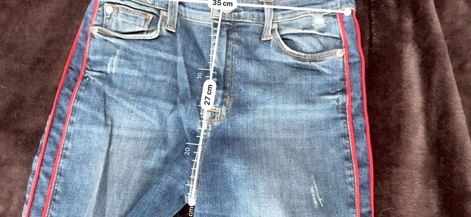 Blugi HUDSON EU 38 | Albastru, Lungi, Talie înaltă, Tapered (Conici) fit, Bumbac - Image 7