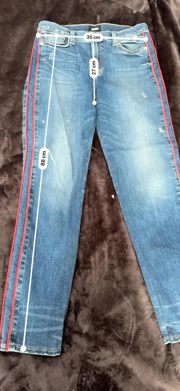 Blugi HUDSON EU 38 | Albastru, Lungi, Talie înaltă, Tapered (Conici) fit, Bumbac - Image 8