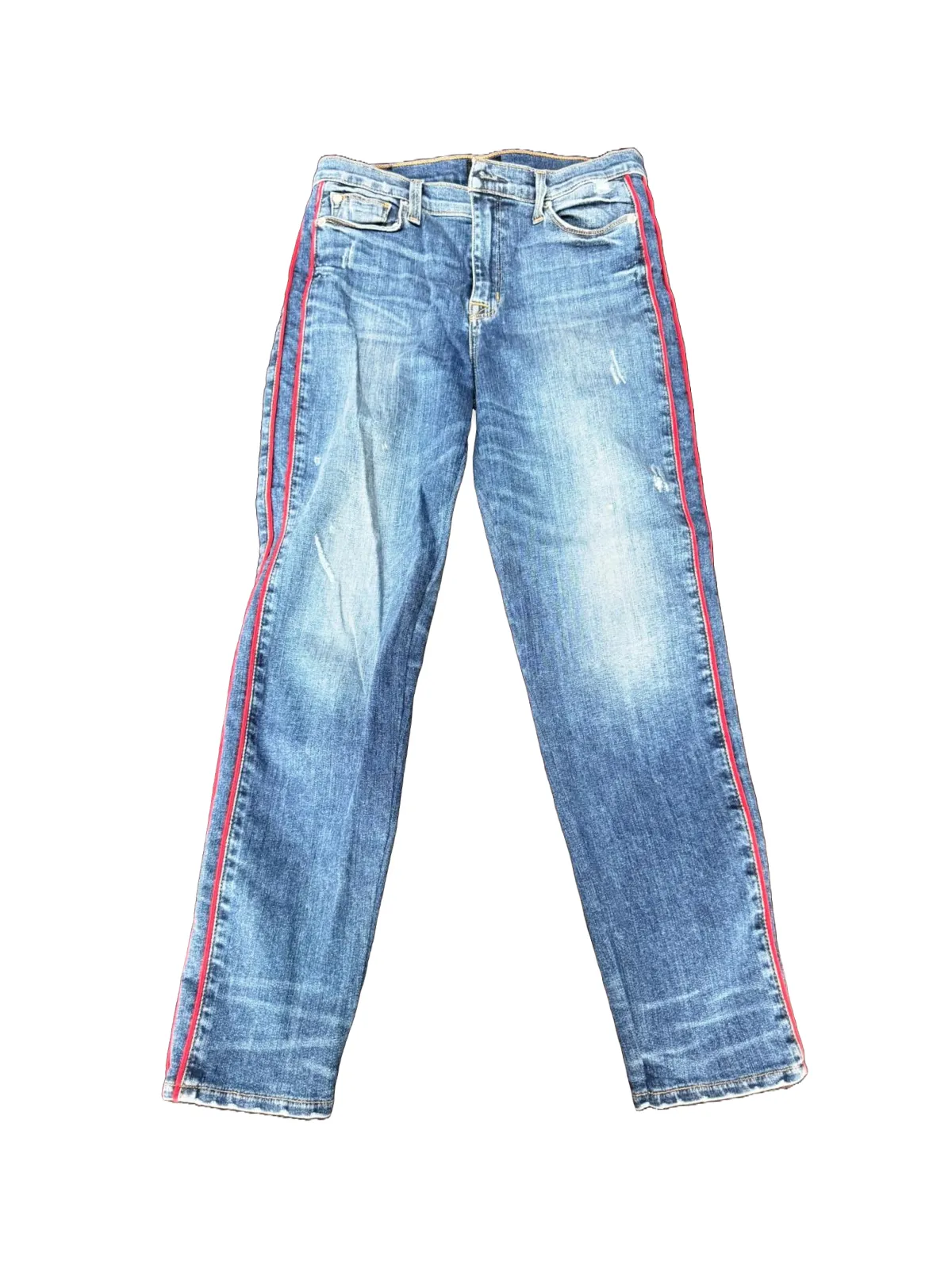 Blugi HUDSON EU 38 | Albastru, Lungi, Talie înaltă, Tapered (Conici) fit, Bumbac