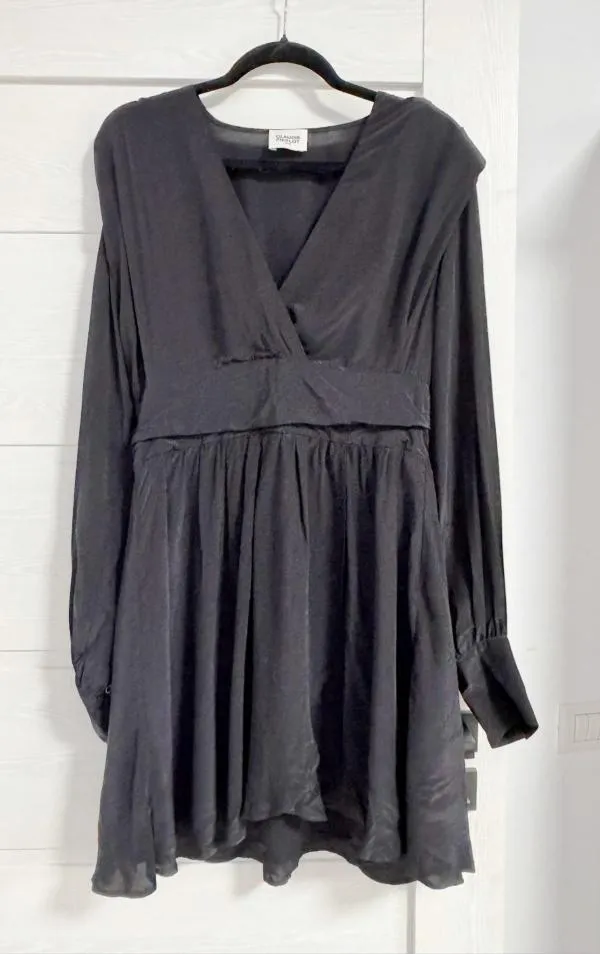 Rochie de seară CLAUDIE PIERLOT EU 38 | Negru, Mini, Mânecă lungă, Vâscoză - Image 12