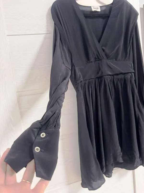 Rochie de seară CLAUDIE PIERLOT EU 38 | Negru, Mini, Mânecă lungă, Vâscoză - Image 11
