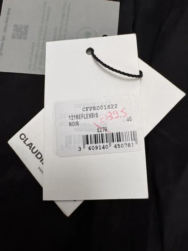 Rochie de seară CLAUDIE PIERLOT EU 38 | Negru, Mini, Mânecă lungă, Vâscoză - Image 8