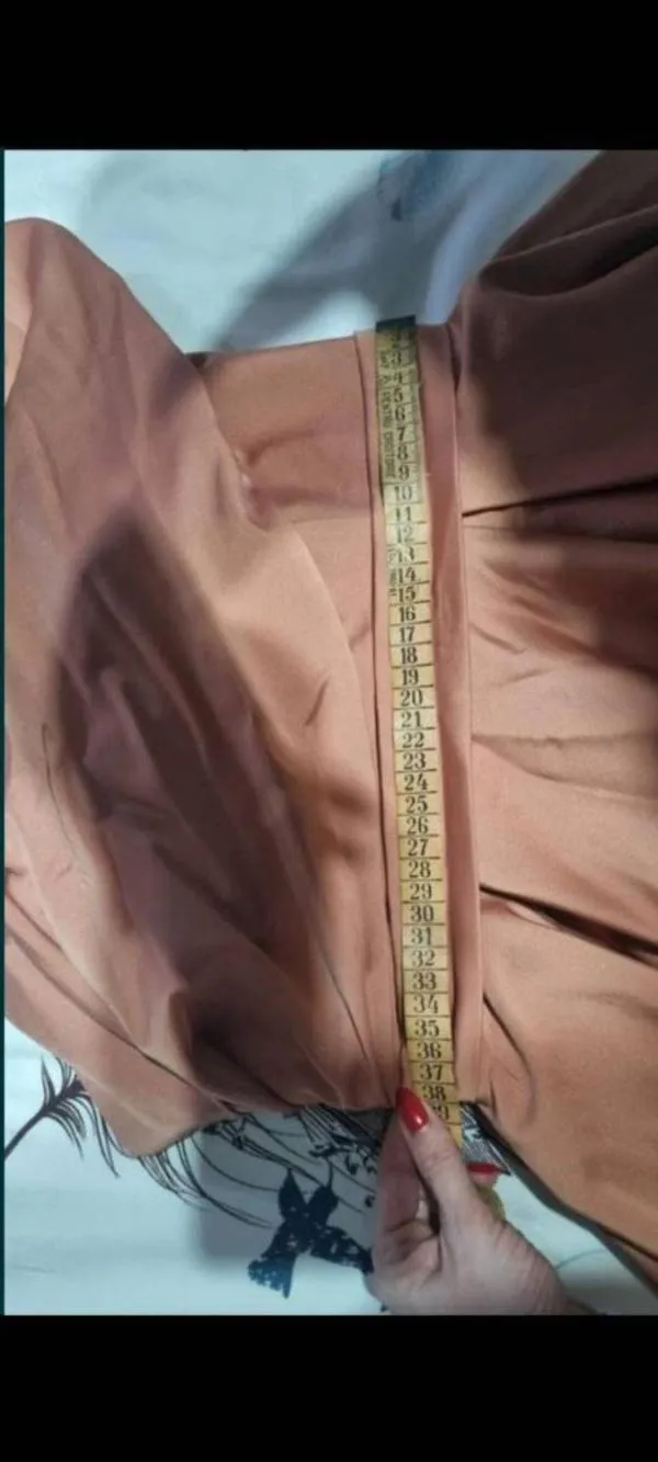 Rochie de seară Contessa EU 42 | Caramel, Maxi, Design asimetric - Image 5
