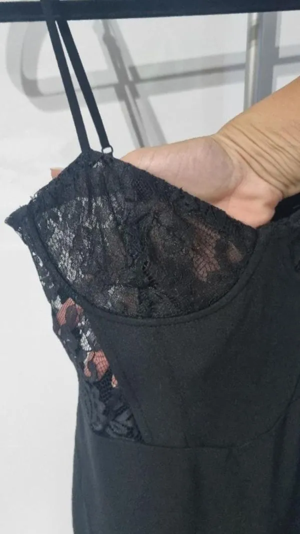 Rochie de seară Zara EU 38 | Negru, Midi, Bretele subțiri, Dantelă - Image 9
